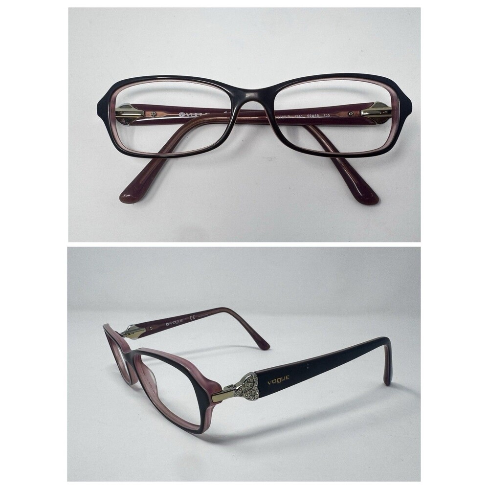 Vogue VO2789-B 1941 Black Plum Rectangular Eyeglass Frames 52-16-135
